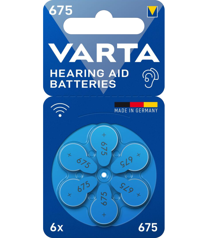 ΜΠΑΤΑΡΙΑ VARTA Aid 675 BL6- Ακουστικών 6άδα, Made in Germany
