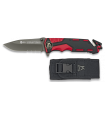 ΣΟΥΓΙΑΣ K25,Tactical pocket knife,Rubbered aluminium/red,9.4 cm , 19653