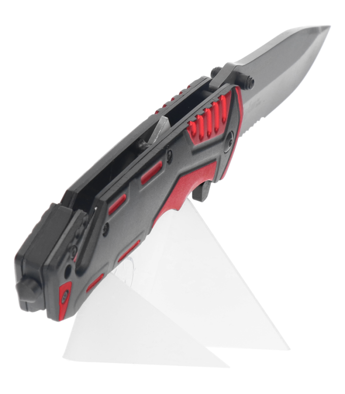 ΣΟΥΓΙΑΣ K25,Tactical pocket knife,Rubbered aluminium/red,9.4 cm , 19653