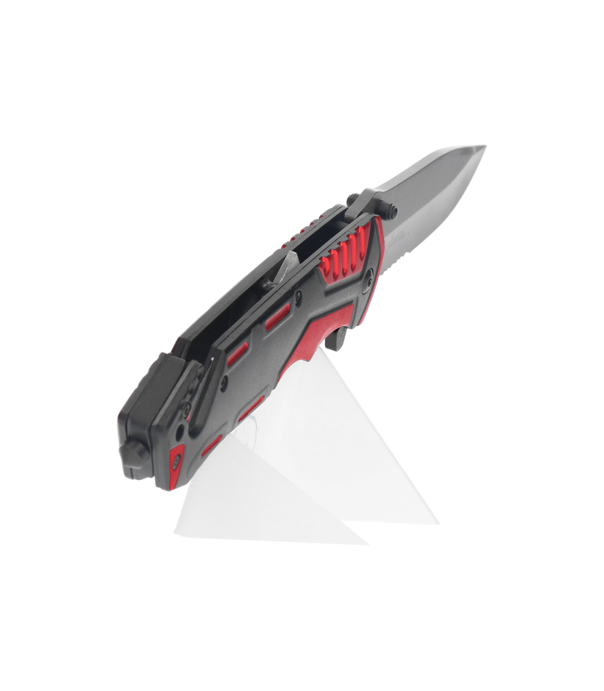 ΣΟΥΓΙΑΣ K25,Tactical pocket knife,Rubbered aluminium/red,9.4 cm , 19653