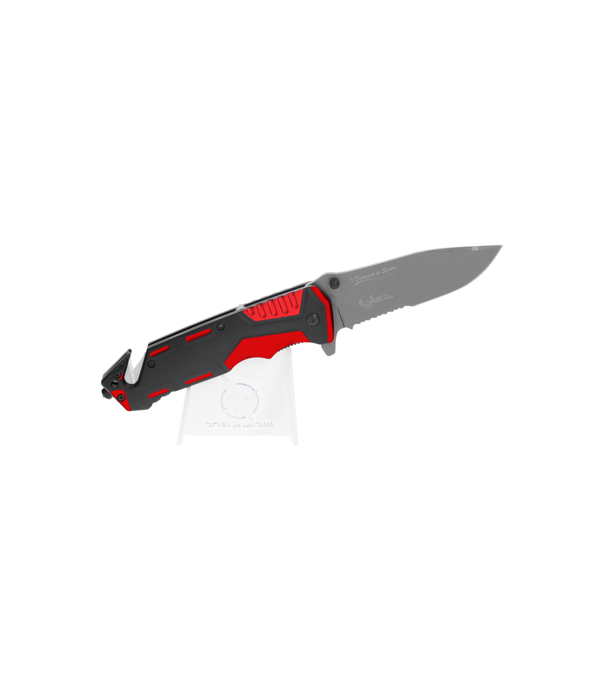 ΣΟΥΓΙΑΣ K25,Tactical pocket knife,Rubbered aluminium/red,9.4 cm , 19653