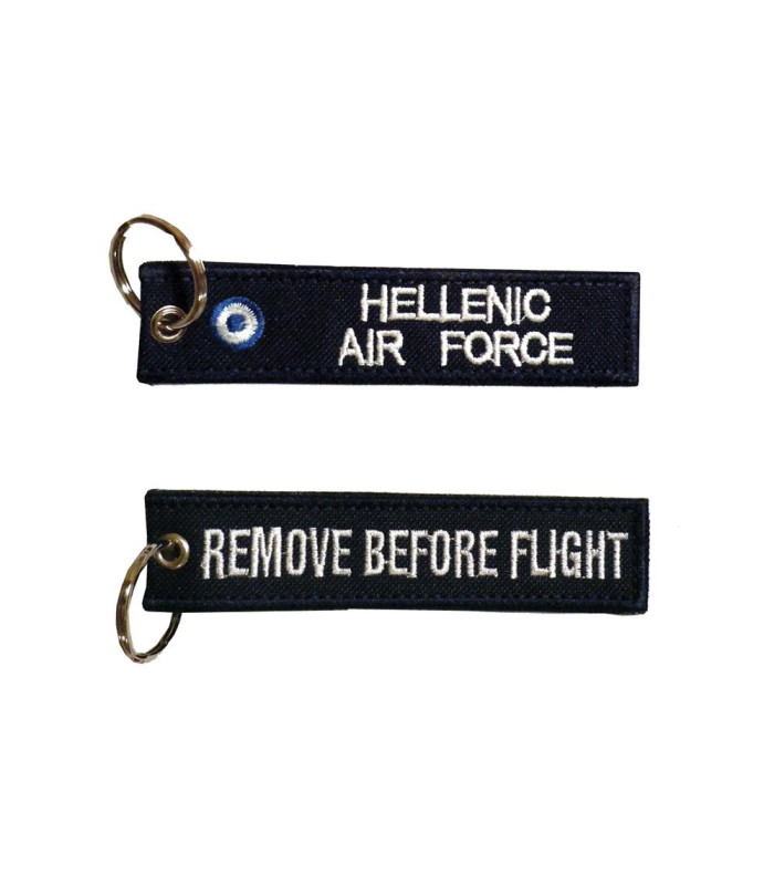 Μπρελόκ με κέντημα : Hellenic Air Force (Μαύρο)