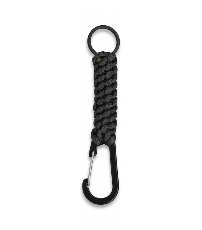 ΜΠΡΕΛΟΚ Albainox Snap hook with paracord and ring. Black, 33947-NE