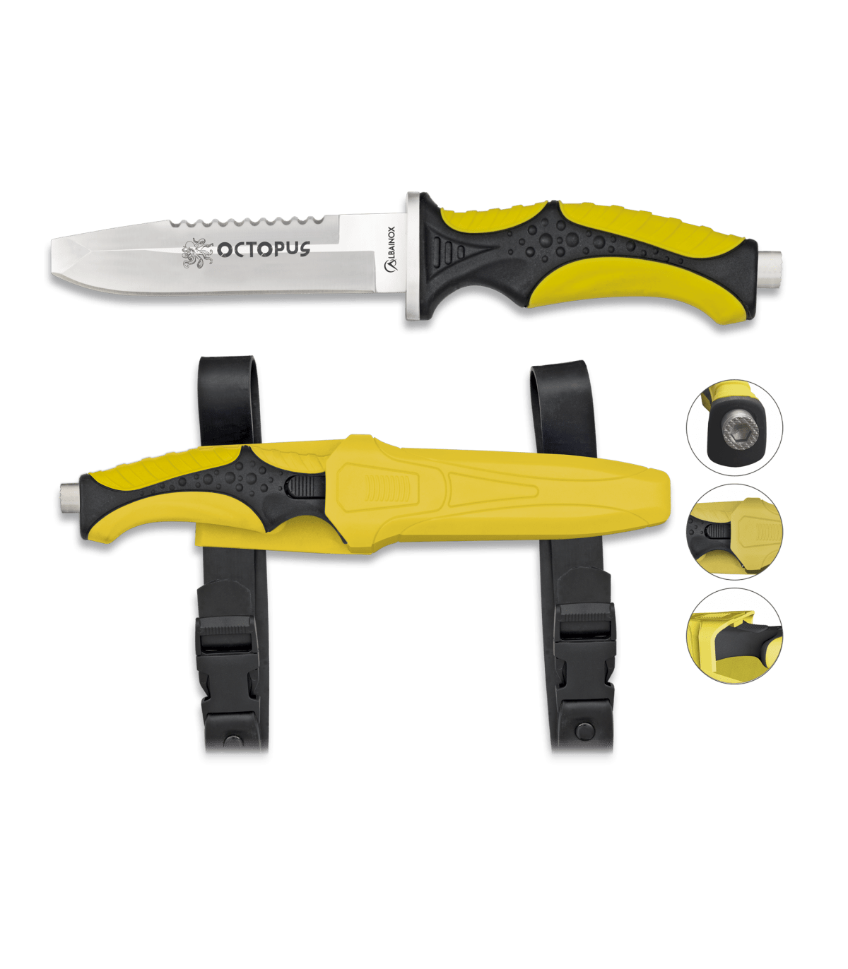 ΜΑΧΑΙΡΙ ALBAINOX, ΚΑΤΑΔΥΣΕΩΝ OCTOPUS, Yellow, 32333